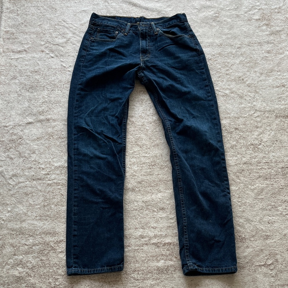 Levi's Dark Blue Straight Jeans for Men